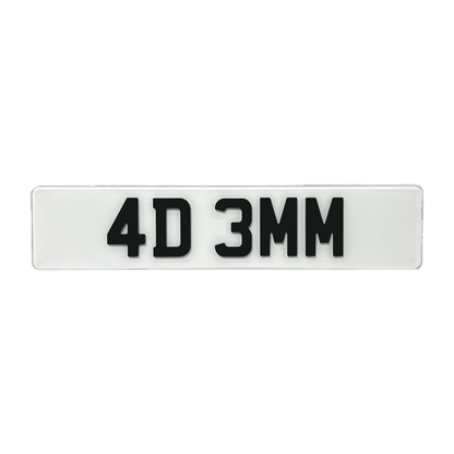 4D Custom Plate (3mm Matte)