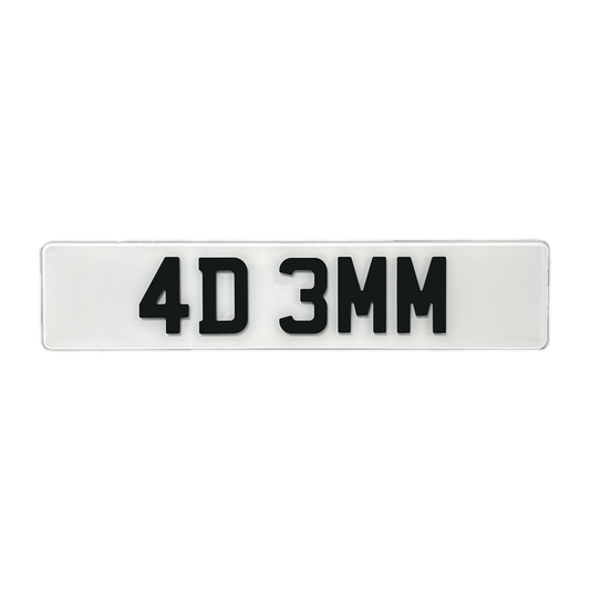 4D Custom Plate (3mm Matte)