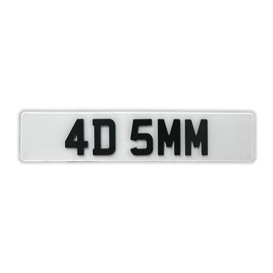 4D Custom Plate (5mm Matte)